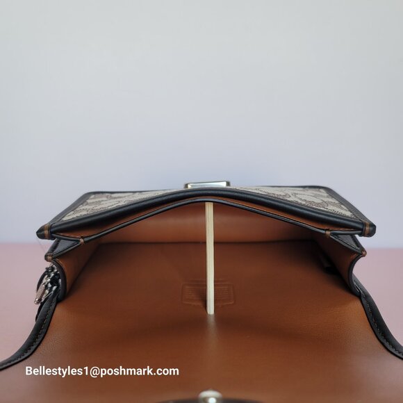 COACH Bandit Signature Jacquard & Glovetanned Leather BELT Bag-Cocoa Black⭐ - Picture 14 of 16